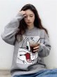 画像6: Women's Bugs Bunny braid pullover sweater round neck loose sweater knit バックスバニー編み込みプルオーバーセーター セーターニット (6)