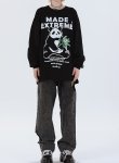 画像7: NAGRI long-sleeved Panda Over Size pullover 　オーバーサイズ ユニセックス 男女兼用パンダプリント長袖Tシャツ (7)