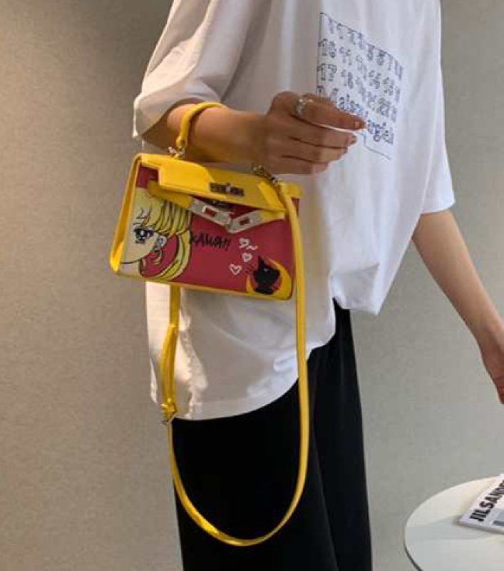 画像5: Comic print mini 2-way tote shoulder bag コミックプリントスモールシンプルトートショルダー2WAYバッグ (5)