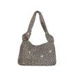 画像1: rhinestone small diamond simple classic strong wear-resistant female bag shoulder messenger　ラインストーンスモールダイヤモンドシンプルトートショルダーバッグ (1)