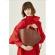 画像6:  bamboo shell bag  tote bag　本革レザーシェル型バンブートートバッグ (6)