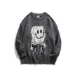 画像5:  men's and women's SpongeBob print casual crew neck sweater 　 オーバーサイズ ユニセックス 男女兼用スポンジボブプリントカジュアルクルーネックセーター (5)