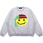 画像4: turban smiley face long-sleeved t-shirt Round Neck Pullover  ターバンスマイリーフェイス長袖スウェットプルオーバートレーナー  ユニセックス 男女兼用 (4)