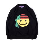 画像1: turban smiley face long-sleeved t-shirt Round Neck Pullover  ターバンスマイリーフェイス長袖スウェットプルオーバートレーナー  ユニセックス 男女兼用 (1)