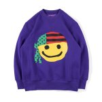画像2: turban smiley face long-sleeved t-shirt Round Neck Pullover  ターバンスマイリーフェイス長袖スウェットプルオーバートレーナー  ユニセックス 男女兼用 (2)