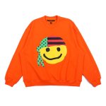 画像3: turban smiley face long-sleeved t-shirt Round Neck Pullover  ターバンスマイリーフェイス長袖スウェットプルオーバートレーナー  ユニセックス 男女兼用 (3)