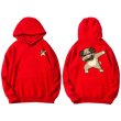 画像3: Dance Dog Print men's and women's sports sweatshirt hoodie   オーバーサイズ ユニセックス 男女兼用ダンシングドック犬プリント  フーディ パーカー (3)