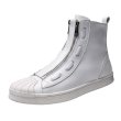 画像2:  Men's Zipper Martin British Style boots High Top Sneakers　レザージッパーマーティンハイカットブーツ スニーカー (2)