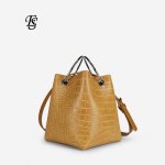 画像1: Crocodile simple ring hand bag bucket bag Tote  Bag リングハンドルミニ トート　ショルダーバッグ 　 (1)