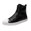 画像8:  Men's Zipper Martin British Style boots High Top Sneakers　レザージッパーマーティンハイカットブーツ スニーカー (8)