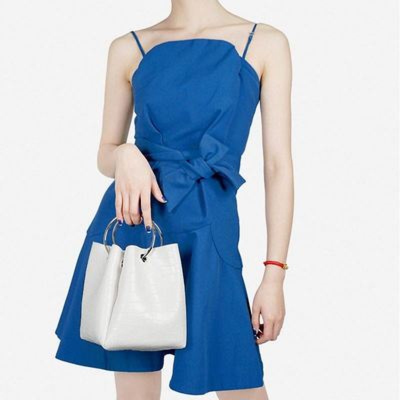 画像3: Crocodile simple ring hand bag bucket bag Tote  Bag リングハンドルミニ トート ショルダーバッグ   (3)