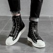 画像5:  Men's Zipper Martin British Style boots High Top Sneakers　レザージッパーマーティンハイカットブーツ スニーカー (5)