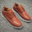 画像3: Men's leather Round To Lace up loafers   レザーレースアップステッチローファー　 (3)