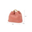 画像10: Woman’s lamb hair  bucket tote shoulder bag plush bag  ラム＆レザーバケットトートショルダーバッグ (10)