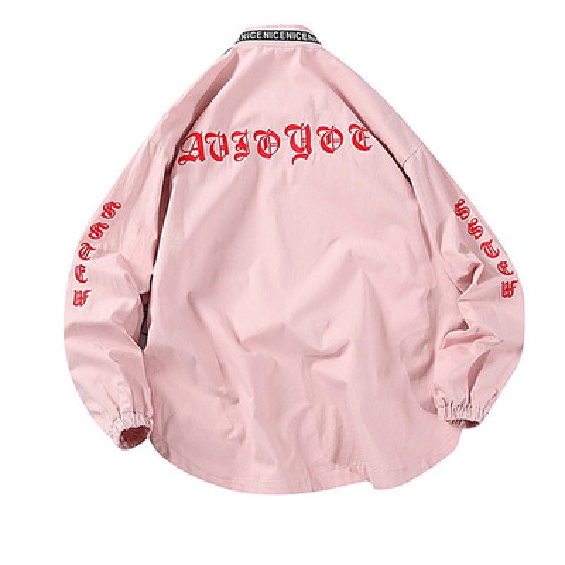 画像2: Cotton Over sized Gothic Print Jacket Coat メンズ コットンツイル スタンドカラー ジャケット シャツ型 Gジャン コート  ウィンド ブレーカー ウインドブレーカー  (2)