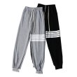 画像4: Men's men and women striped loose casual pants Sweat pants　ユニセックスパンツ男女兼用ルーズフィットストライプ付きスウェットパンツ (4)