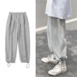 画像3: Men's men and women  straight loose wide-leg  casual pants Sweat pants　ユニセックスパンツ男女兼用ワイルドドローストリングスウェットパンツ (3)