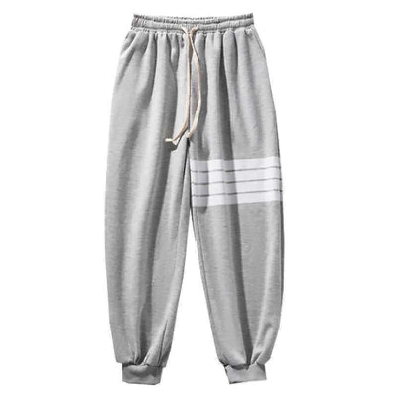 画像2: Men's men and women striped loose casual pants Sweat pants ユニセックスパンツ男女兼用ルーズフィットストライプ付きスウェットパンツ (2)