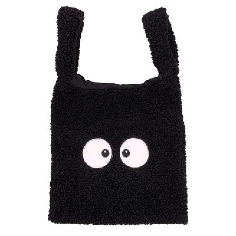 画像2: Woman’s cartoon briquettes plush  tote bag   コミック目玉ブリケットファートートバッグ (2)