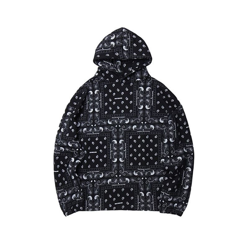 画像4: SENSELESS Paisley bandana pattern hoodie ユニセックス 男女兼用 センスレス  ペイズリーバンダナ柄 フード付き パーカー   (4)
