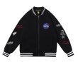 画像2: Unisex NASA baseball uniform jacket blouson ユニセックス 男女兼用 ナサ スタジアムジャンパー スタジャン MA-1 ボンバー ジャケット ブルゾン (2)