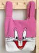画像3: Woman’s Bugs Bunny Thorn cartoon briquettes plush  tote bag  　バックスバニーファートートバッグユニセックス男女 (3)