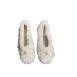 画像3: women's Pearl ribbon Fur flat pumps with fluffy　フラットパールリボン付きファーパンプス (3)