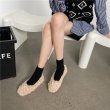 画像7: women's Pearl ribbon Fur flat pumps with fluffy　フラットパールリボン付きファーパンプス (7)