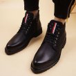 画像5:  Men's Genuine leather lace-up short boots Martin British Style boots 　レザーレースアップマーティンブーツ  (5)