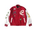 画像4: MAISON EMERALD STAR EMBROIDERY BASEBALL JACKET baseball uniform jacket blouson ユニセックス 男女兼用  メゾンエメラルド スタジアムジャンパー スタジャン MA-1 ボンバー ジャケット ブルゾン (4)