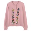 画像2: Mickey mouse and minnie mouse long sleeve Knit Sweater flower button cardigan Jacket ミッキーマウス & ミニーマウス フラワーボタン ニット カーディガン (2)