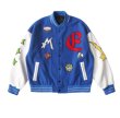 画像1: MAISON EMERALD STAR EMBROIDERY BASEBALL JACKET baseball uniform jacket blouson ユニセックス 男女兼用  メゾンエメラルド スタジアムジャンパー スタジャン MA-1 ボンバー ジャケット ブルゾン (1)