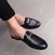 画像2: British H bit moccasin slip on loafers shoes メンズ 男女兼用 H金具 イギリス調 キャラクターモチーフ ブリティッシュ オープンバック スリッポン スリッパ ローファー (2)