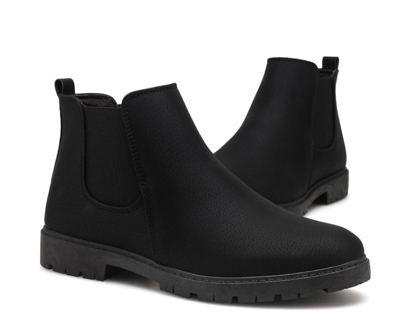 画像2: British high-top shoes メンズ イギリス調 ブリティッシュ ハイカット サイドゴア レザーブーツ スニーカー　シューズ (2)