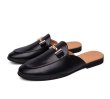 画像1: British H bit moccasin slip on loafers shoes メンズ 男女兼用 H金具 イギリス調 キャラクターモチーフ ブリティッシュ オープンバック スリッポン スリッパ ローファー (1)