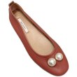画像2: women's Square toe shallow mouth pearl  flat pumps shoes　パール付きフラットパンプス (2)