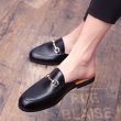 画像3: British bit moccasin slip on loafers shoes メンズ 男女兼用 金具 イギリス調 キャラクターモチーフ ブリティッシュ オープンバック スリッポン スリッパ ローファー (3)