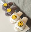 画像7: Women smiley face plush soft bottom flip flops flat  sandals  slippers フラットスマイルもこもこファーサンダル スリッパ (7)