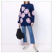 画像3: Smiley Smile Face Wool Sweater Dress スマイル フェイス ウール セーターチュニックドレス ワンピース (3)