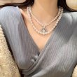 画像3: Double Pearl Necklace ユニセックス 男女兼用 ダブルパール 真珠 ネックレス (3)