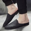 画像2: British moccasin slip on loafers shoes メンズ 男女兼用 イギリス調 ブリティッシュ オープンバック スリッポン スリッパ ローファー (2)