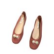 画像9: women's Square toe shallow mouth pearl  flat pumps shoes　パール付きフラットパンプス (9)