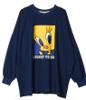 画像1: Tweety Oversized loose long sleeve pullover sweat shirt hoodie Looney Tunes トゥイーティー オーバーサイズ プリントプルオーバ ートレーナー パーカー ルーニー・テューンズ (1)