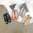 画像7: women's Square toe shallow mouth pearl  flat pumps shoes　パール付きフラットパンプス (7)