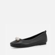 画像8: women's Square toe shallow mouth pearl  flat pumps shoes　パール付きフラットパンプス (8)