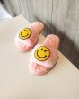 画像4: Women smiley face plush soft bottom flip flops flat  sandals  slippers フラットスマイルもこもこファーサンダル スリッパ (4)