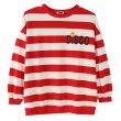 画像2: Striped smile round neck sweater 　ボーダー＆スマイルニコちゃんプルオーバーセーターウール セーターチュニック男女兼用 (2)