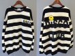 画像7: Striped smile round neck sweater 　ボーダー＆スマイルニコちゃんプルオーバーセーターウール セーターチュニック男女兼用 (7)