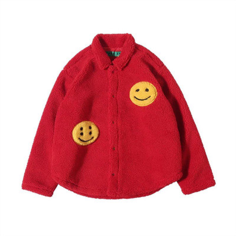 画像4: fleece fur smiling face  jacket Blouson  フリースファースマイルフェイスジャケット ブルゾン (4)