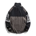 画像7: Retro Sleeve Photo Print Jacket  Windbreaker Blouson  　スリーブフォトプリントジャケット ブルゾンウインドブレーカ 男女兼用 (7)